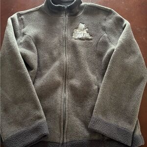 Walt Disney World Parks Fleece Women's Medium Piglet Pooh Jacket Gray